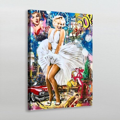 Cuadro Decorativo Marilyn Monroe Grafiti Para Estética Sala