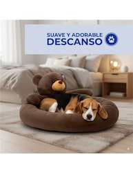 cama-nido-para-perro-spring-air-diseno-oso-de-peluche-suave-y-acogedor