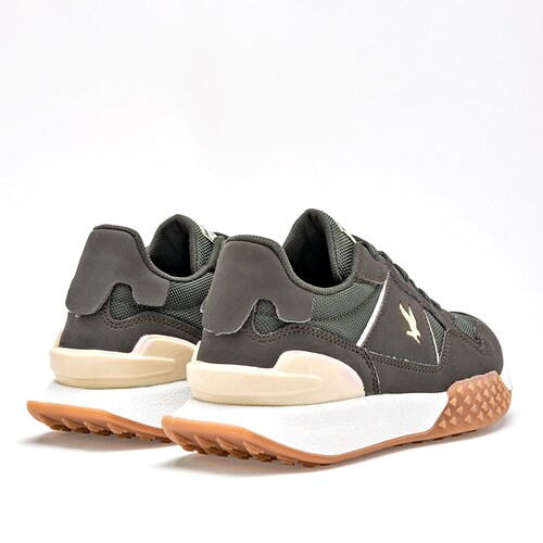 TENIS CASUAL AMERICAN FIRE PARA HOMBRE A89 COLOR OLIVO LATE