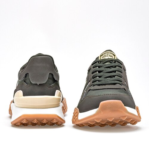 TENIS CASUAL AMERICAN FIRE PARA HOMBRE A89 COLOR OLIVO LATE