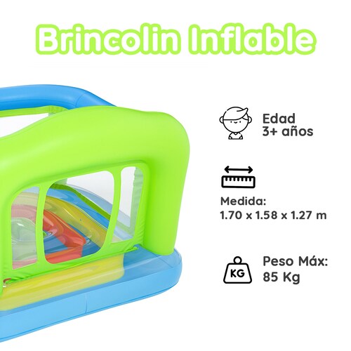 Inflable Brincolin Infantil Bestway Diseño Verde con Azul