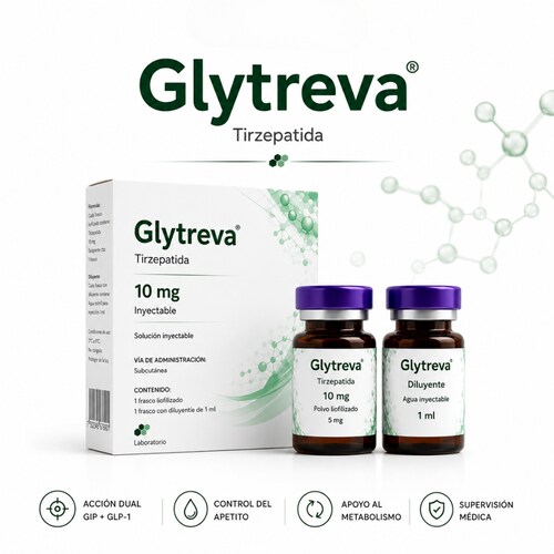 Glytreva® Tirzepatida 5 mg | Tecnología de Última Generación