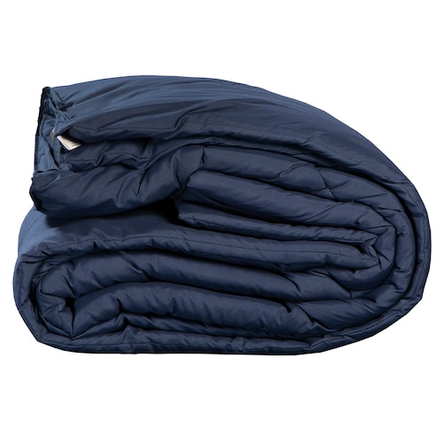 Azul Edredón Individual Dicasa Homy Azul+ Sábanas Royal Gris + Almohada Royal