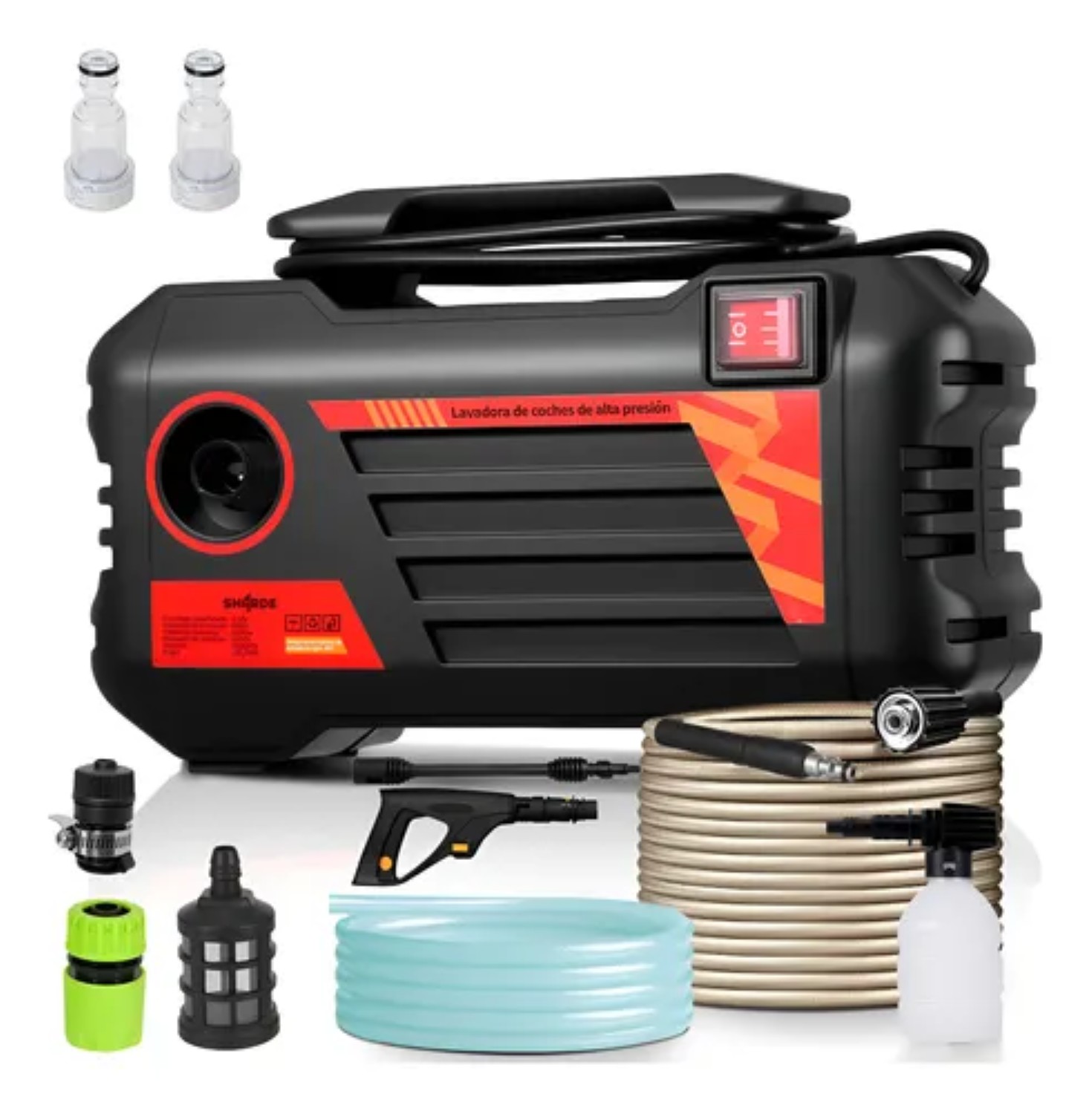 Hidrolavadora Portatil Electricas Pistola negro rojo
