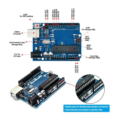 Multicolor R3 Kit Compatible C/ Arduino Uno R3 Con Español Tutorial, Multicolor