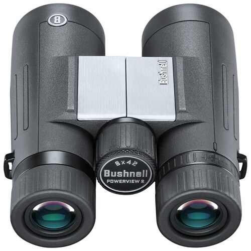 Prismáticos Bushnell Powerview 2 8x42 Con Chasis De Aluminio Y óptica Multicapa, Ideales Para Observar Aves, Viajes Y Deportes Al Aire Libre