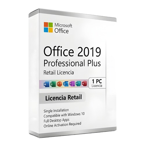 Office 2019 Professional Plus Retail Bind Licencia 1 PC