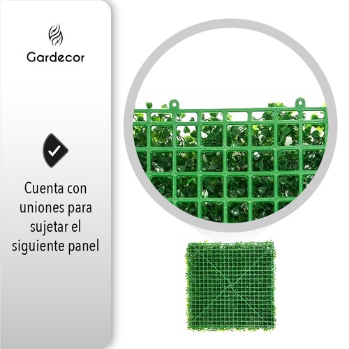 MURO VERDE FOLLAJE ARTIFICIAL 10 PZAS DE 60X40 CM