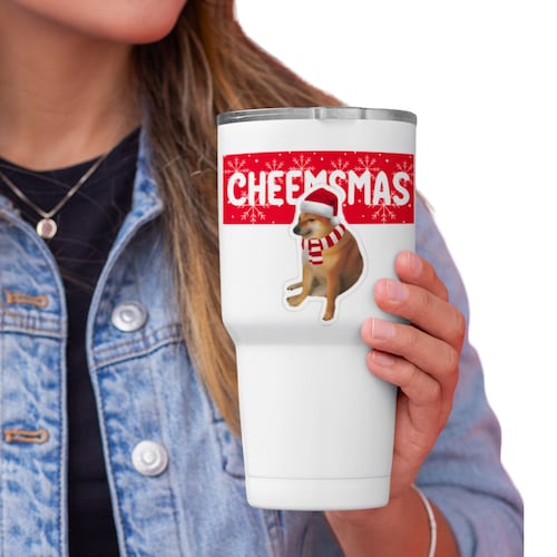 Termo Cheemsmas I frase divertida | meme perrito Cheems | regalo ...