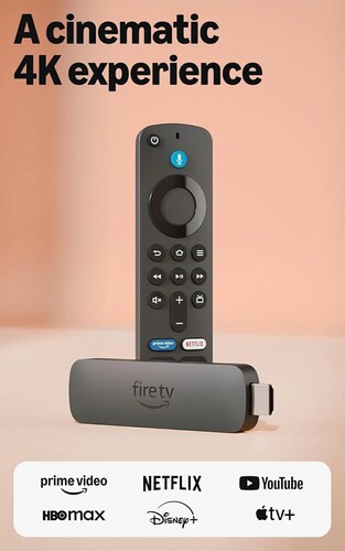 AMAZON FIRE TV STICK 4K WIFI 6 DISPOSITIVO DE TRANSMISION NEGRO