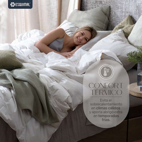 Edredón Duvet Matrimonial 100% Algodón Relleno de Pluma de Pato ...
