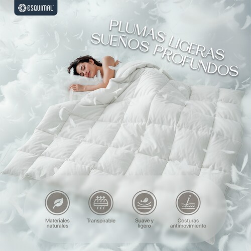 Edredón Duvet Matrimonial 100% Algodón Relleno de Pluma de Pato ...