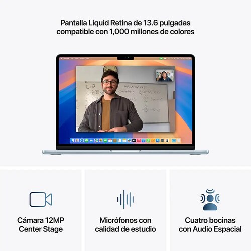 MacBook Air Apple 13" Chip M4 256 GB SSD Azul Cielo