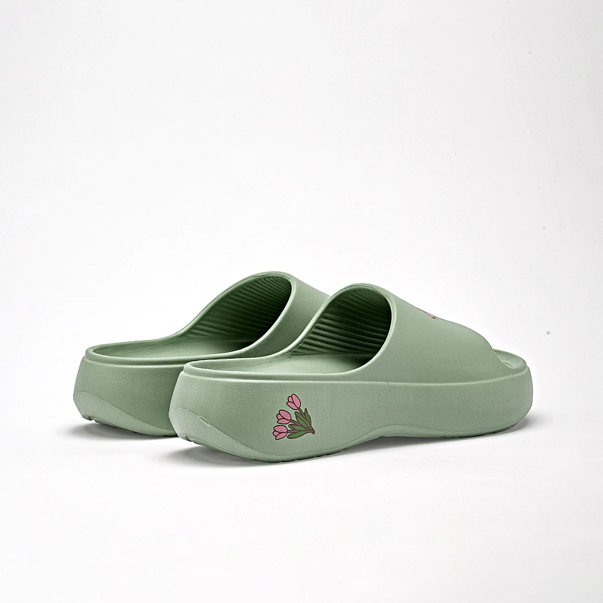 Elega Sandalia Impermeable Verde Para Mujer Cod.140394
