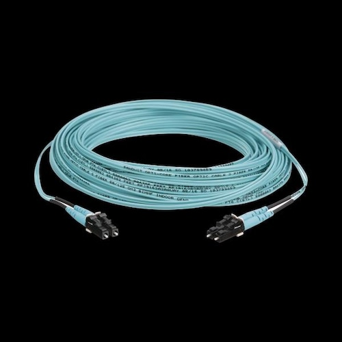 Jumper de Fibra Optica Multimodo 50/125 OM3, LC-LC Duplex, OFNR (Riser ...