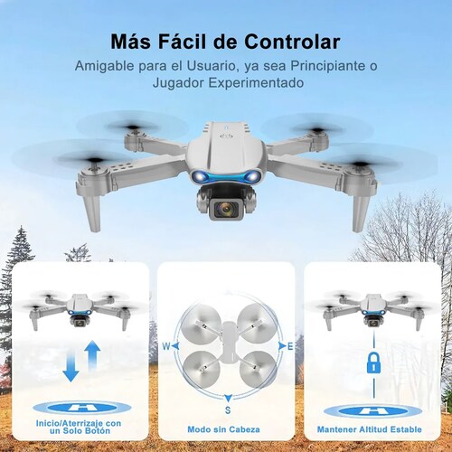 Ourlife WRJ-S96 Mini Drone Profesional Gris 4K Cámara Dual Giro 360 ...
